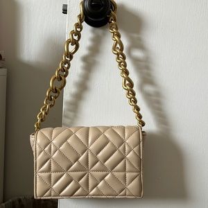 Nude Zara shoulder bag